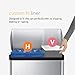 simplehuman Rectangular Dual Compartment Recycling Kitchen Step Trash Can, 46 Liter, Brushed Stainless Steel