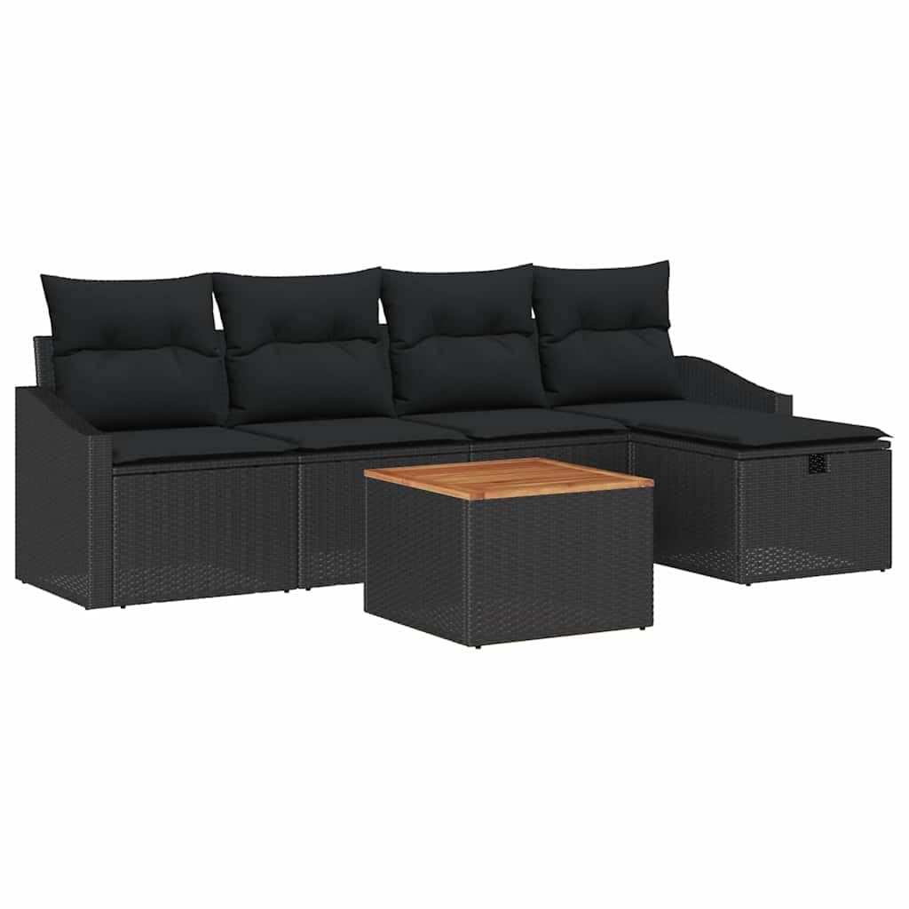 Komplet 4 krzeseł ogrodowych z poduszkami, szare, akacjowe, solidne krzesła tarasowe z litego drewna, rustykalny design na balkon i patio, wytrzymałe siedziska