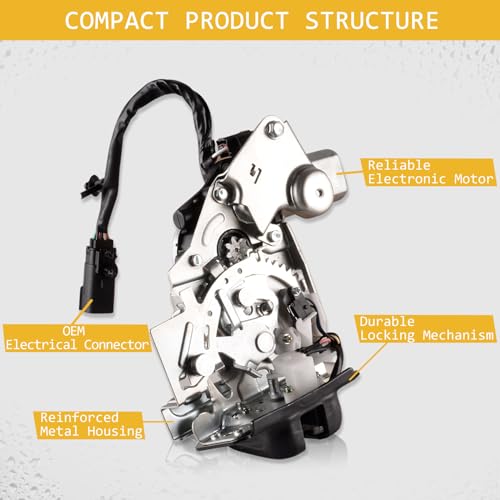 Image of Rear Door Lock Actuator Compatible with 2013-2019 Ford Flex, Trunk Latch Actuator Replacement EU5Z7843150A