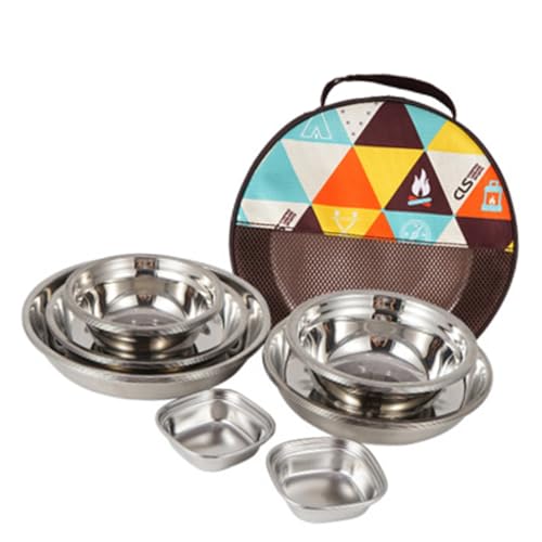 ifundom Dining Plates Camping Cutlery Camping Cookware Outdoor Tableware for Hiking Picnics BBQ