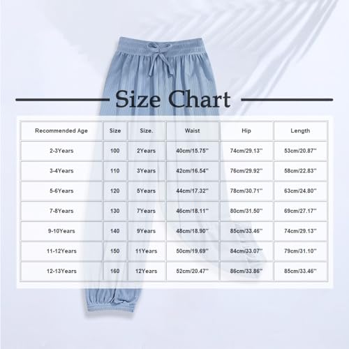 Girls Pleated Cuffed Jogger Pants Lightweight Breathable Ice Silk Trousers Elastic Waist Active Track Pants3