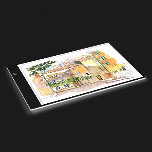 Domary A4 LED Light Box Tracer Ultra-fino USB Powered Tracing Light Pad Board Brilho ajustável de 3