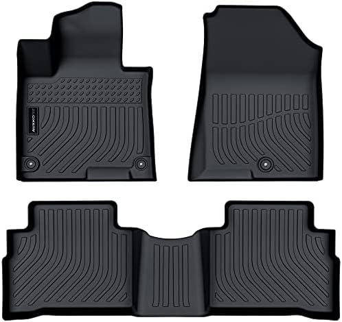 Auxko All Weather Floor Mats Fit for Kia Sportage 2023 Not Hybrid TPE Rubber Liners Set Sportage 2023 Accessories All Season Guard Odorless Anti-Slip Floor Mats for 1st & 2nd Row