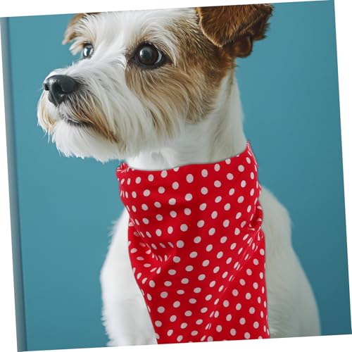 Angoily Hunde Halstuch Bandana Für Corgi Zwergspitz Doppelseitiges Angenehmes Haustierhalsband Mit Rundpunkten in Rot Für Halloween Und Täglich Hält Ihren Hund Sauber Und Attraktiv
