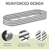 Lineware Raised Garden Bed with Self-Watering System, 8x3x1 ft Elevated Planter Boxes Outdoor with Mesh Cover, Oval Galvanized Raised Beds for Gardening,Vegetables,Flowers, Backyard, Patio #5