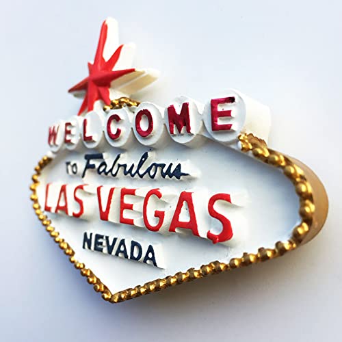 Imán Decorativo 3D Las Vegas 8x6.5 cm Resina miniatura 3