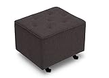 Delta Children Diamond Tufted Gliding Ottoman, Charcoal