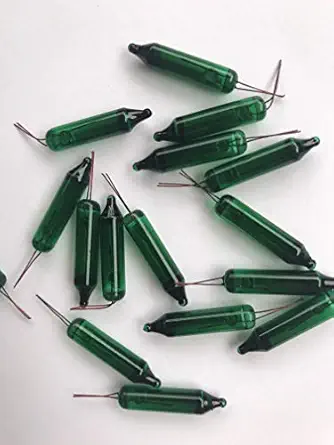 WIAONE 100 Green 2.5 Volt Replacement Mini Bulbs - Christmas Bulbs - NO Base Y