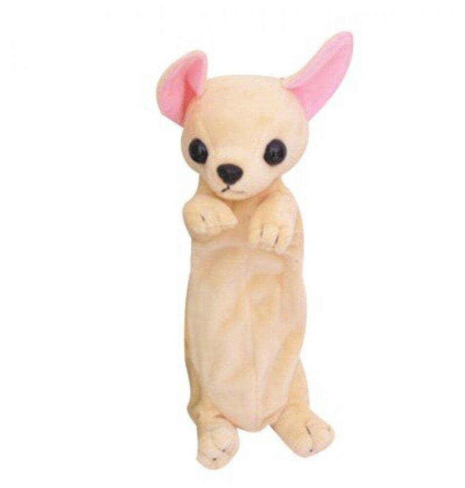 Sanfly Simulation Cute Dogs Pencil Case Soft Plush Animal Stationery Cartoon Cute Pencil Case for Teen Girls and Cosmetic Bag