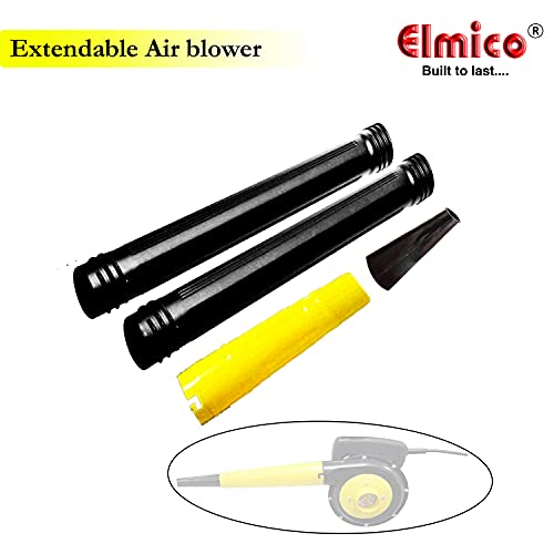 Image of Elmico 700W 100% Copper Armature /Extension Wire & 2 Extra Blower Pipe (Made in India) Blowers for Cleaning Dust /Dust Remover /Pc Cleaner /Ac Cleaner /Guaranteed Motor Heavy Duty continuously