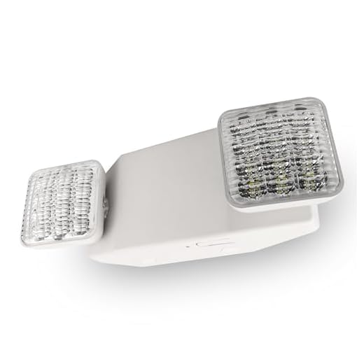 LFI Lights - UL Certified - Hardwired LED Standard Emergency Light - Square Head - EL2WBB
