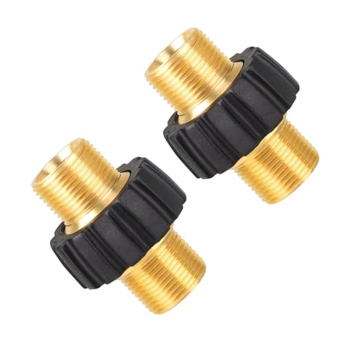 2個のホース修理用真鍮コネクタ ステンレスクランプ M22 14mmからM22フィッティングアクセサリー