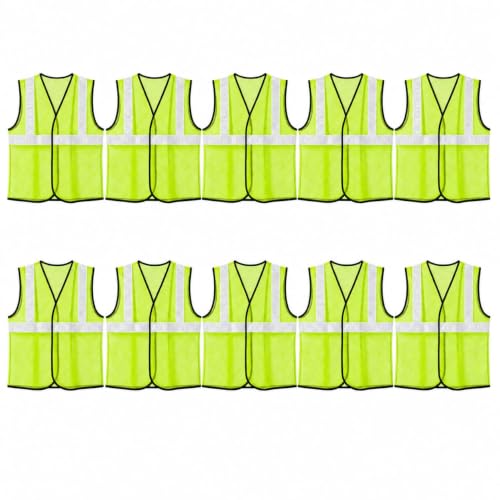 Image of STONIX Safety JacketFor Men Women With High Visibility Reflective Strips Industrial Construction Work breathable (PACK OF 5,10, ORANGE, GREEN) net Febric Material