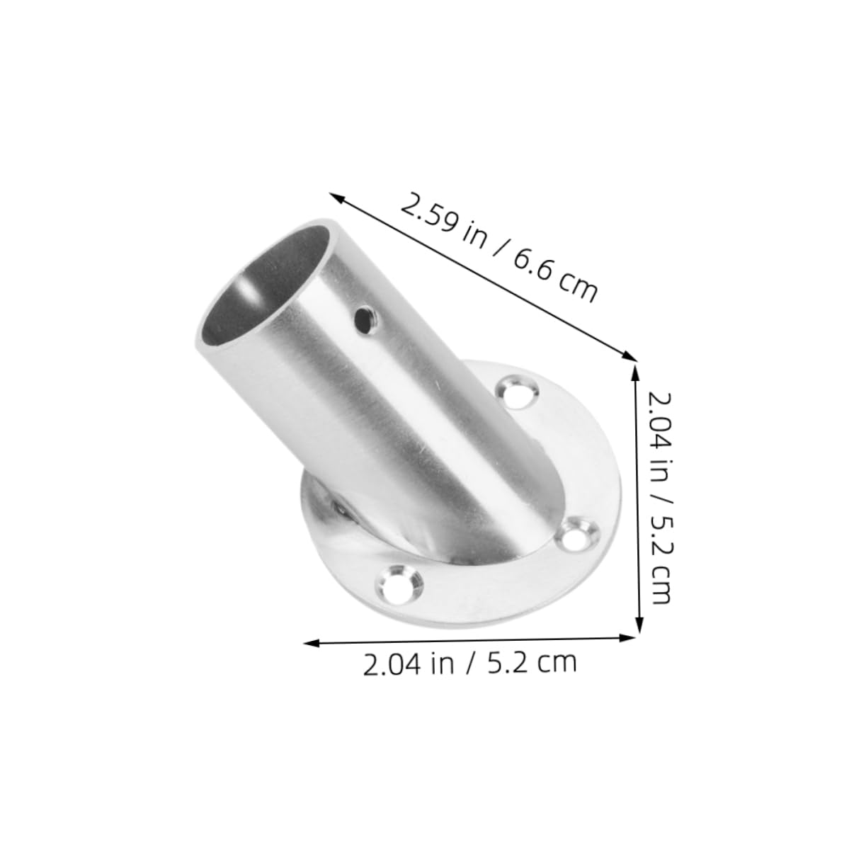 OKUMEYR 4pcs Stainless Steel Closet Rod Brackets Flange Holders for Closet Poles Easy to Install Metal Support for Wardrobe Versatile Design