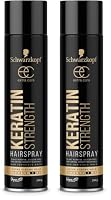 Schwarzkopf Extra Care Styling Keratin Strength Hairspray, Extra Strong Hold, 250g (Pack of 2)