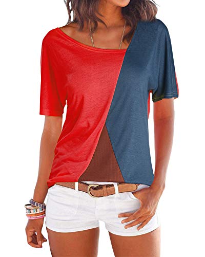 YOINS Haut Pull Femmes Chemise T-Shirt Manches Longues Chemisier Coton à Col Roulé Épaules Dénudées Sweat