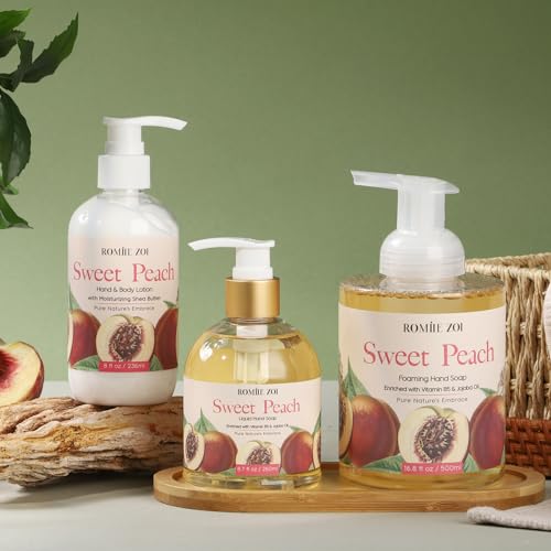 Image of ROMIIE ZOI Liquid Hand Soap with Gift Box - Sweet Peach - 260ml / 8.7 fl.oz