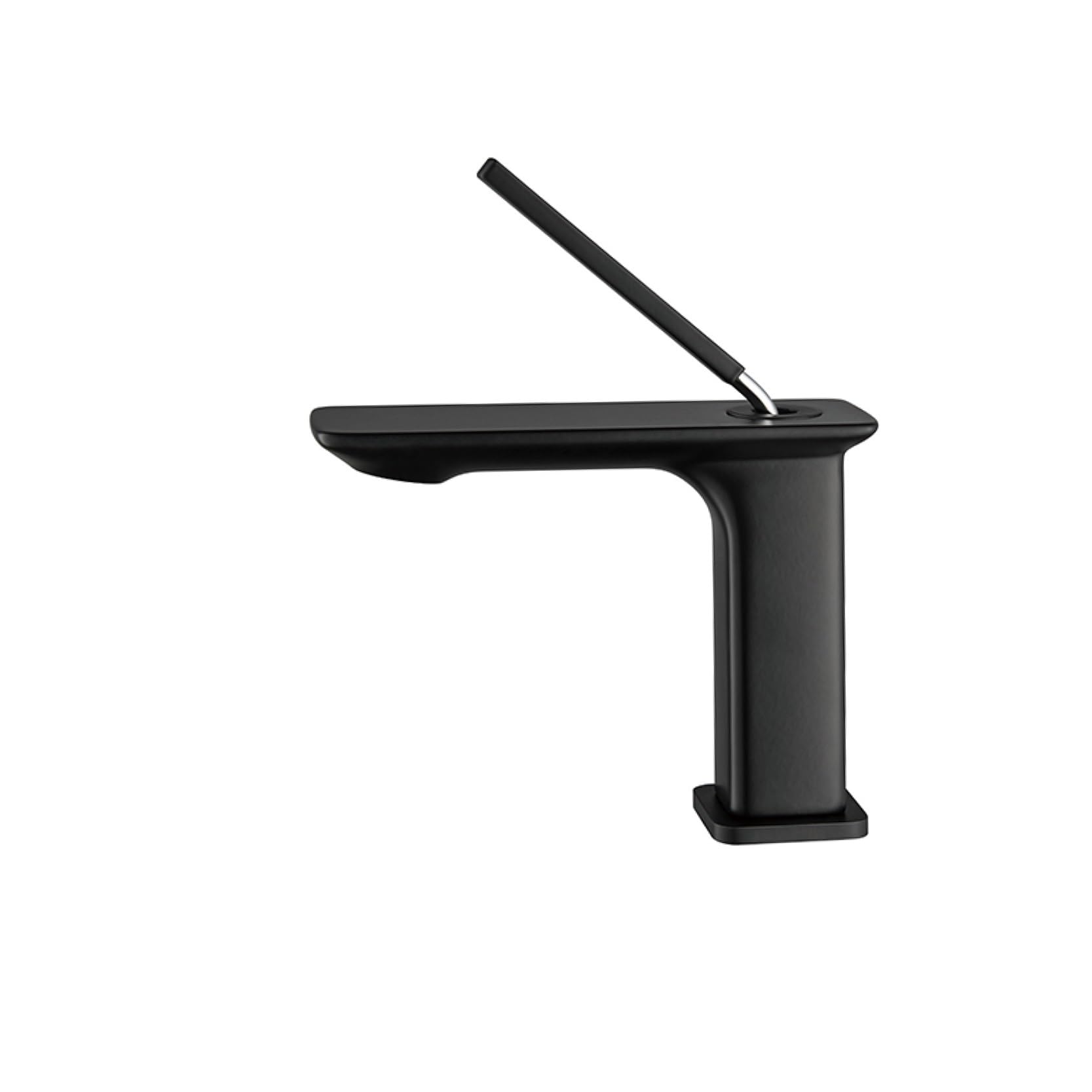 Robinet de salle de bain noir mat mitigeur de bassin en cuivre