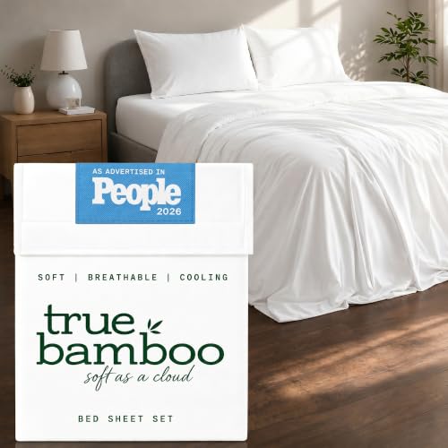 Image of TRUE BAMBOO Sheets Set Full Size - Silky Soft & Cooling - White
