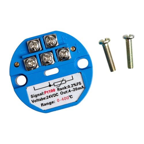 RETUOLWAG Módulo transmisor de temperatura de 24 V CC, salida de 4 – 20 mA, sensores PT100 para control preciso de la temperatura, componentes electrónicos