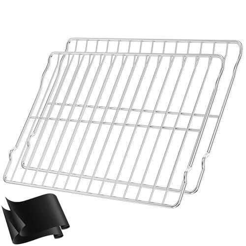 UPGRADE DG75-01001C Oven Rack Replacement For Samsung Range/Stove/Oven Racks-304 Stainless Steel Gas Stove Rack Shelf Flat Gas Stove Parts NE63A6511SS NE63A6511SG/AA NX58H9500 With Oven Liners