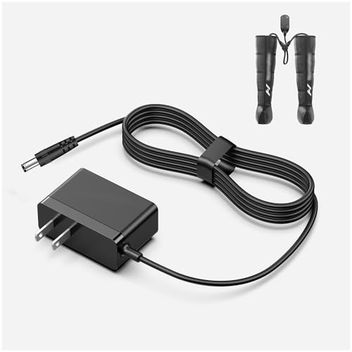 Charger Compatible with Hyperice Normatec 3 2.0 Pro Leg Compression Massager Replacement Power Supply Cord for NormaTec 30121 60030 001-03 60010 001-00 60000-001-03 System Pulse Recovery Adapter Cable