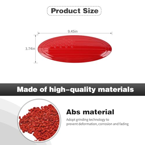 Image of CheroCar for F150 Emblem Cover Trim,Logo Back Badge Decoration Cover Trim Compatible with Ford F150 F-150,Red