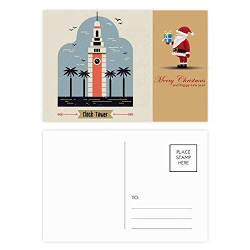 Cartes postales Hong Kong Tour de l'Horloge du Père Noël | Lot de 20 illustrées