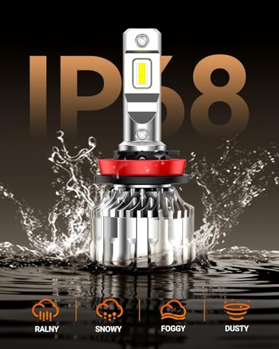 Image of SEALIGHT H11 Fog Light Bulbs, 70000LM 6500K Cool White H8 /H9 Bulbs, Play-N-Play, Pack of 2