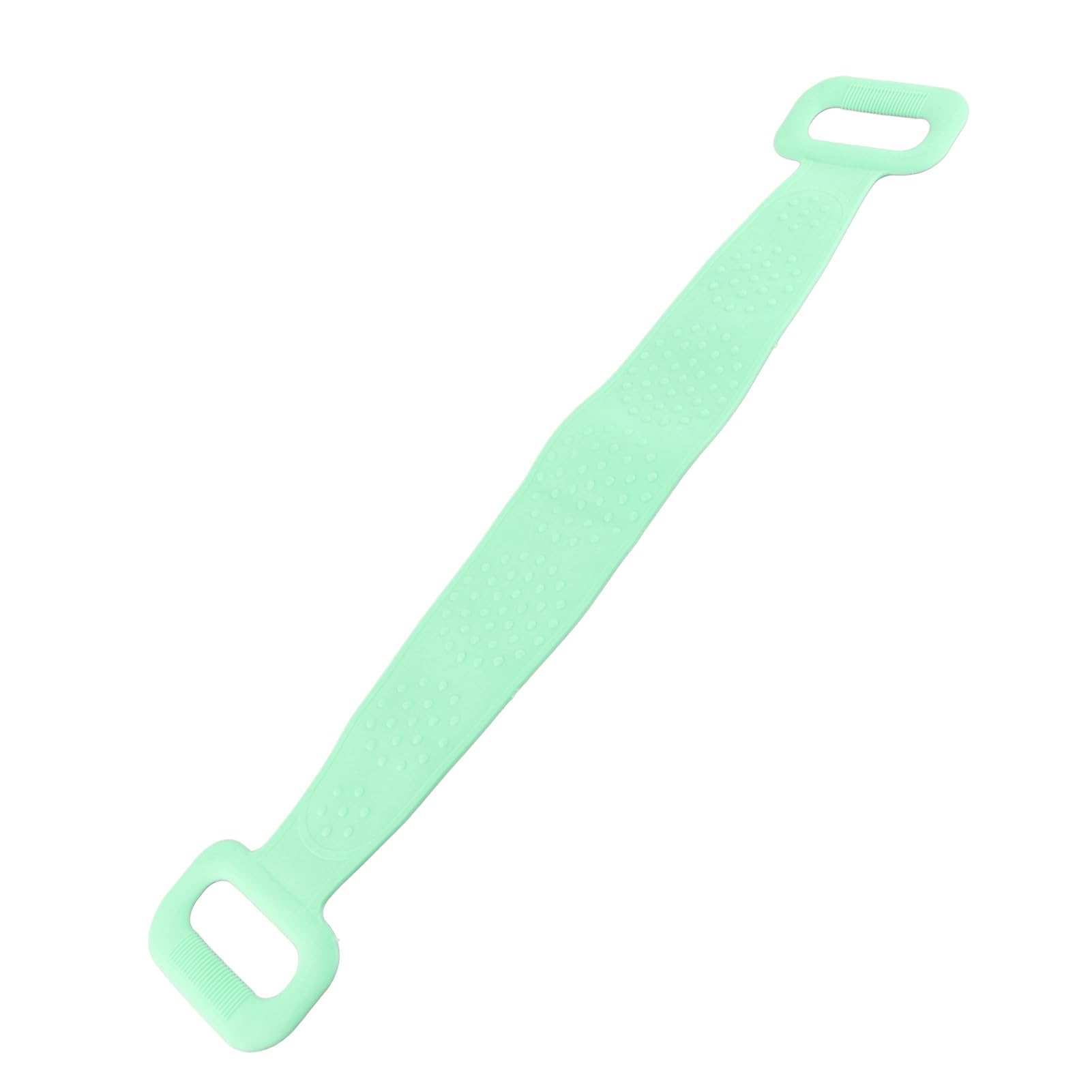 Brrnoo Spugna in Silicone per Doccia, Dorso Lavaggio Esfoliante, Manico Lungo, Linee Massaggianti Morbide, Strumento per Corpo Uomo Donna (GREEN)