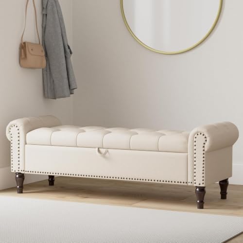 Image of Elegant Couch Luxury Living Room Furniture Upholstery Comfortable Seating Classic Design Neutral Color Palette Home Decor Elegance Inviting Lounge Furniture (Beige)