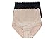 kathy ireland Women's 2 Pack of High Waisted Lace Shaping Brief Cut Panties