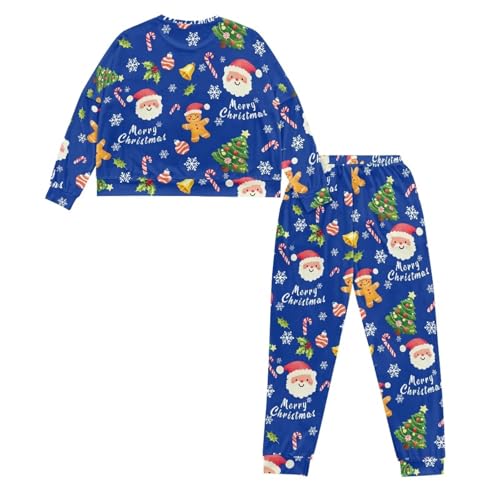 Image of Women's Pajamas Set Soft 2 Piece Loungewear Long Sleeve Pj Set Matching Sleepwear with Pockets for Women Plus Size