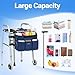 Ytonet Walker Basket with Tray, Walker Accessories for Seniors, Removable Walker Tray for Folding Walker, Large Capacity & Never Tipping Over, Water-Resistant, Walker Bag with Phone and Crutch Holder
