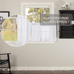   VHC-Brands-Sheer-Solid-Color-Cotton-Farmhouse-Kitchen-Curtains-Rod-Pocket-Ruffling-24x36-Tier-Pair-Soft-White