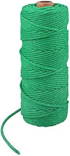 KINGLAKE 100m 4mm Macrame Cord Rope Black Cotton String Thick Twine for Crafts, Decoration, Gardening, Plant Hanger, Knitting, Wall Hanging