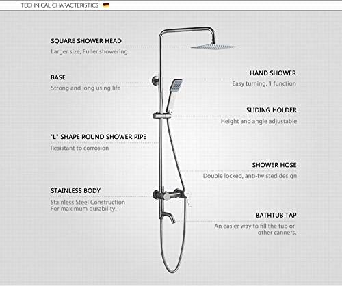 Mélangeurs de cabine de douche avec bec de bain pivotant cascade - 3