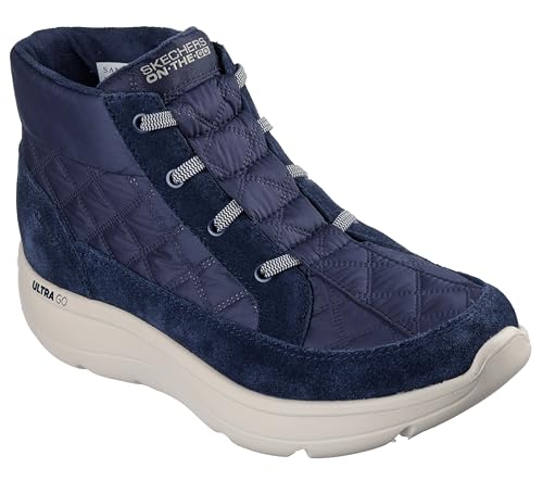 Skechers Women's Hands Free Slip-ins On-The-go Encore Quilted Nylon Chugga Ankle Boot