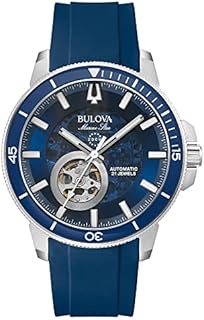 Bulova Herren Analog Automatik Uhr mit Silikon Armband 96A303