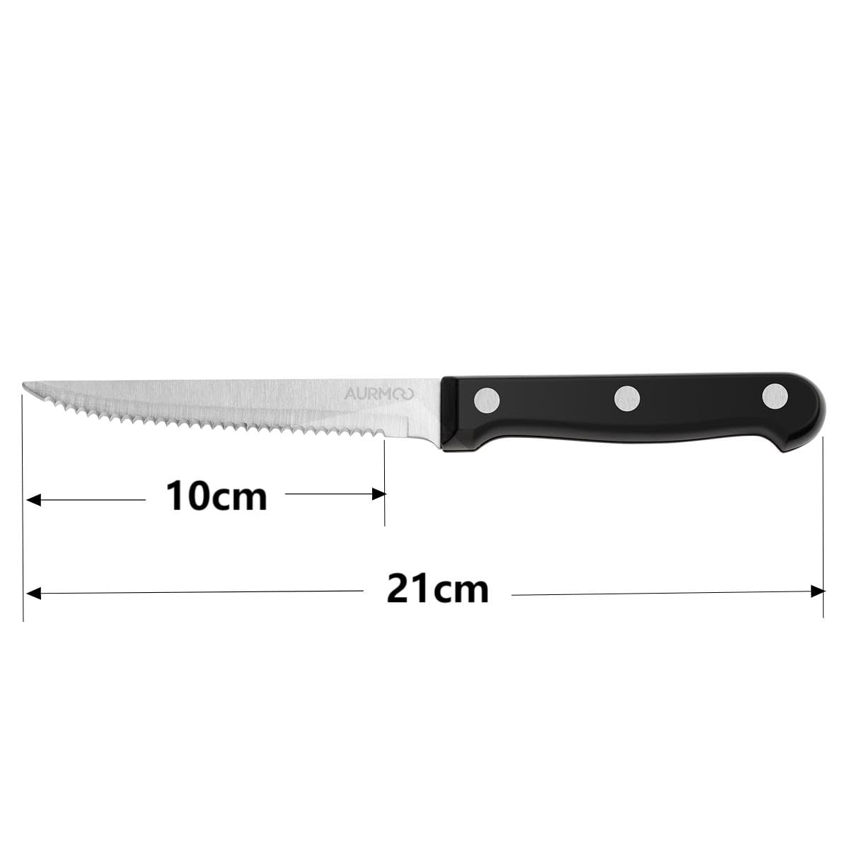 Coltelli da Bistecca 12 Pezzi, Set di Coltelli da Carne, Set di Coltelli Bistecca, Professionale Set Coltello Bistecca, Coltello Affilati con Lama in Acciaio Inox, Coltellos da Tavola