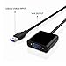 KOROMU USB to VGA Adapter, USB 3.0/2.0 to VGA Adapter Multi-Display Video Converter- PC Laptop Windows 7/8/8.1/10,Desktop, Laptop, PC, Monitor, Projector, HDTV, ChromebookHDTV, Chromebook. (Black)