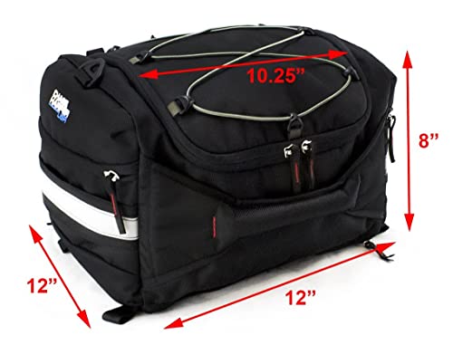 Chase Harper USA 4200 Hideaway Tail Trunk - Water-Resistant, Tear-Resistant, Industrial Grade Ballistic Nylon with Adjustable Bungee Mounting System for Universal Fit - BLACK - Thumbnail 7