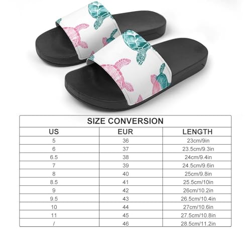 Mutated Turtles Shower Slippers for Women Men Casual Non-Slip Slide Sandals Beach Bathroom Shoes2