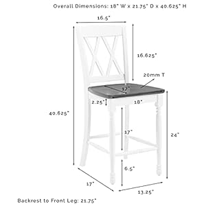 Crosley Furniture Shelby Wood X Back Counter Height Bar Stools Set of 2 Crosley Furniture Shelby Wood X Back Counter Height Bar Stools Set of 2