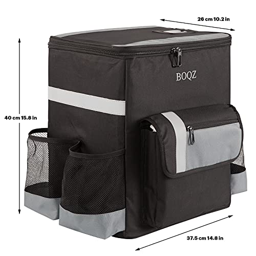 Boqz 100-1 Thermal Food Delivery Backpack W/Cup Holders Insulated Pizza Delivery Bag Mesh Pocket And Receipt Window Waterproof Cooler Bag thumb #4
