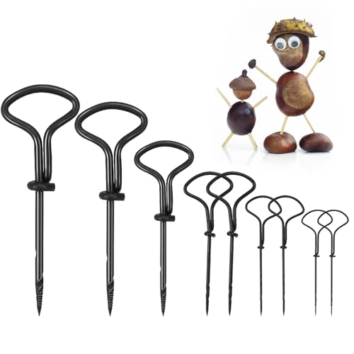 KAKOO 9 brocas de mano para manualidades, castañas, niños, castañas, juego de manualidades para niños, taladro de mano de 1,5 a 6 mm, accesorios para manualidades, pequeños taladros para manualidades