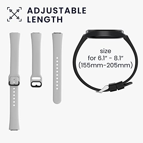 Image of 2x Replacement Strap for Samsung Galaxy Fit (SM-R370) Band - Silicone Band Soft TPU Durable Black /Navy Blue, L, TPU; Silicone
