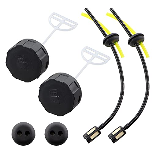 MCHNIC 2 tapas de depósito con manguera de gasolina, filtro de gasolina, juego de filtros para 33 CC, 43 cc, 52 cc, CG330, CG430, CG520, cortacésped, Fuxtec Güde Rotfuchs Zipper Timbertech Brast