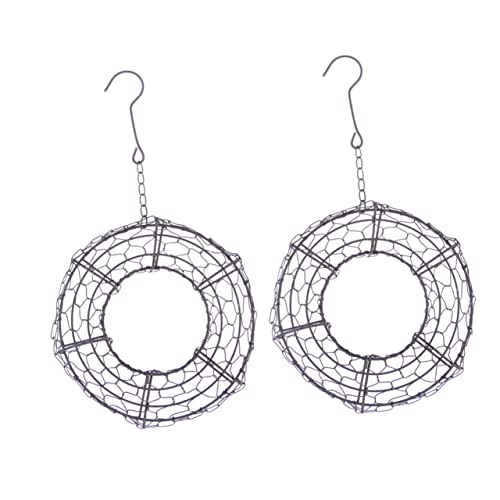 Happyyami Round Flower Loop Hanger Iron Plant Hanger for Home Enhance Your Store Garden