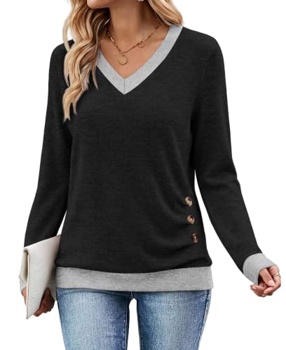 Women's Tops Long Sleeve Shirts for Women Tunic Tops Fall